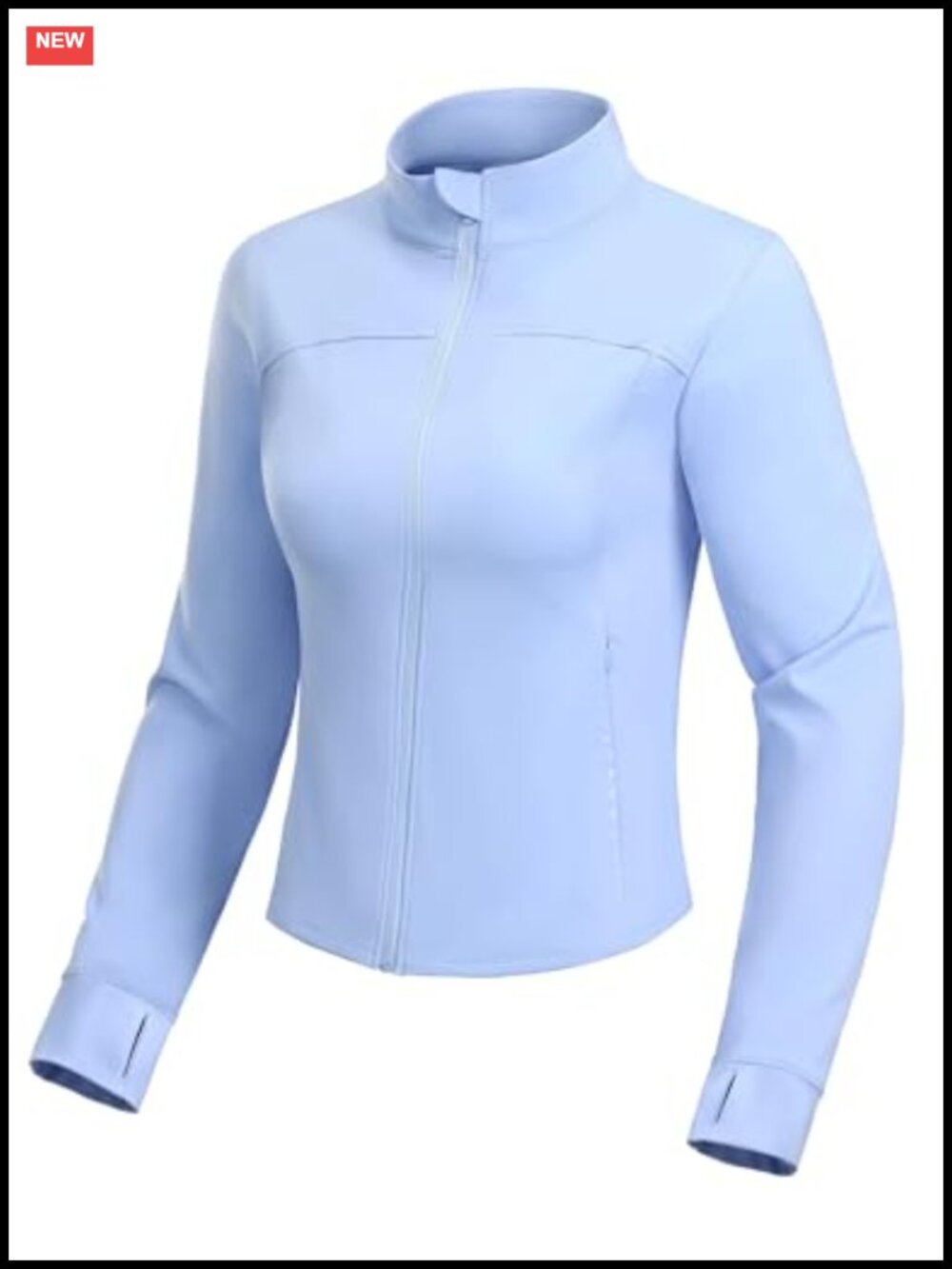Women's Cropped Full Zip Running Jacket Lightweight Athletic Active Track Top